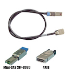  SAS HighPoint Cable EXT-MS-1MSB MINI-SAS TO INFINIBAND SCREW (FOR 2322)