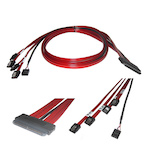  SAS Cable SAS32P TO SATA150 W/Shrapnel*4+2*3P Housing Cable, L= 1M